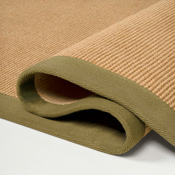 Camden Farmhouse Cottage Border Jute Area Rug